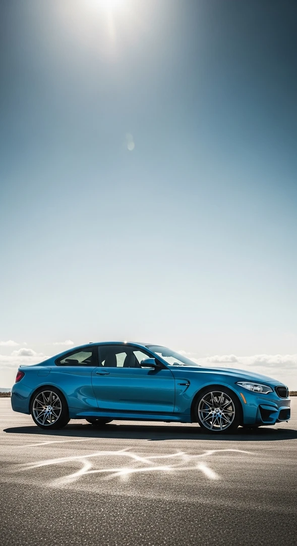 Blauer BMW M4 Wallpaper 4K - Hintergrundbild