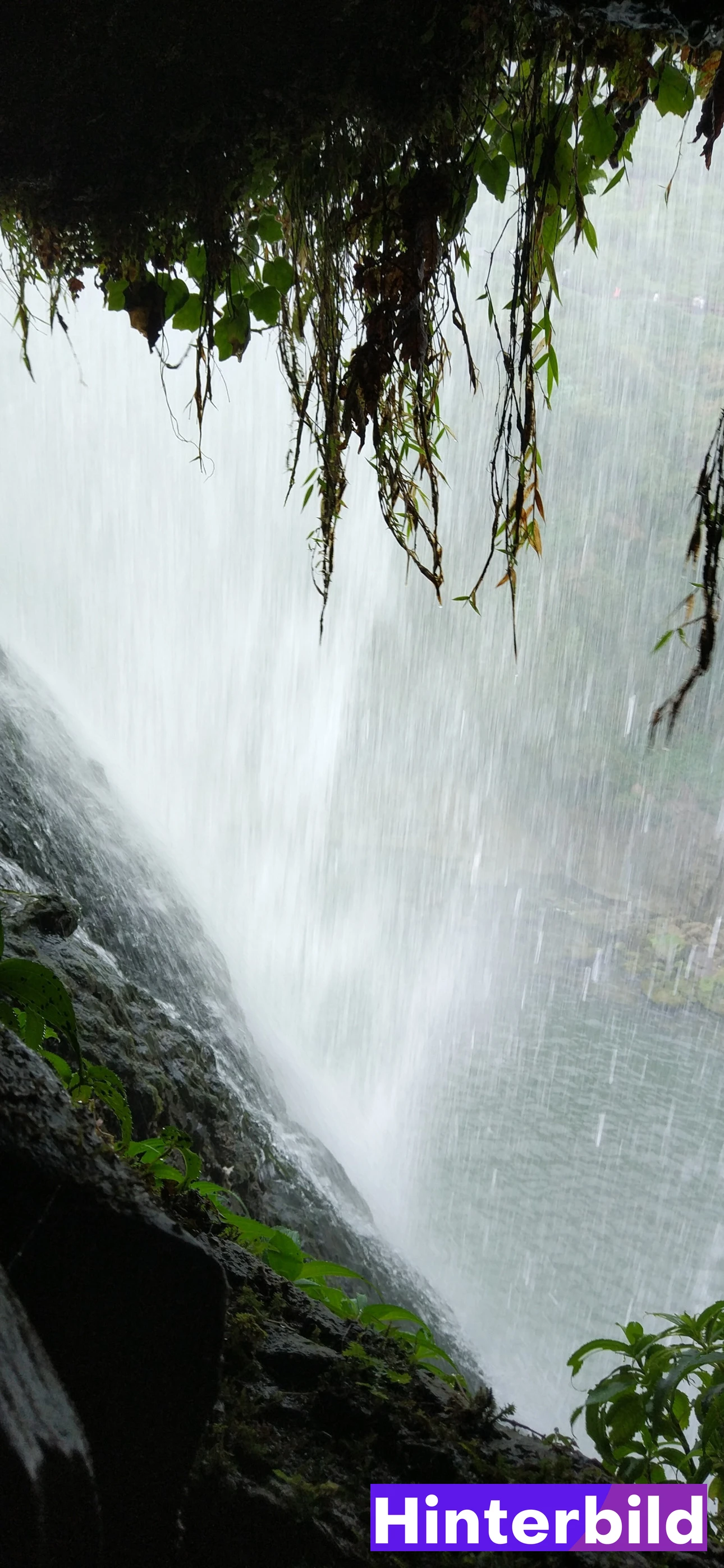 iPhone Hintergrundbild mit Huangguoshu Wasserfall-Höhle in Guizhou - Hintergrundbild