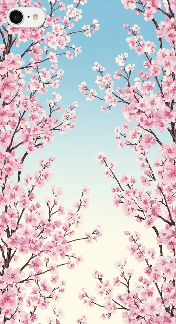 Pinke Blumen iPhone 17 Wallpaper  - Hintergrundbild