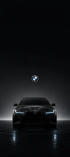 schwarzer bmw m4 in dunkler studio-umgebung als bmw hintergrundbilder und schöne hintergrundbilder in 4k.