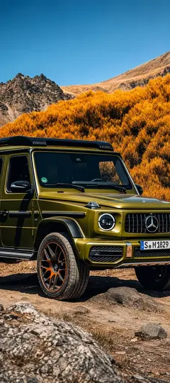 olivgrüne mercedes g klasse in berglandschaft als auto hintergrundbilder und kostenlose hintergrundbilder 4k für iphone.