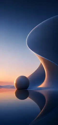 modernes minimalistisches iphone hintergrundbilder mit abstrakten formen, weichen farbverläufen und ästhetischem 4k design für smartphones und hintergrundbilder.