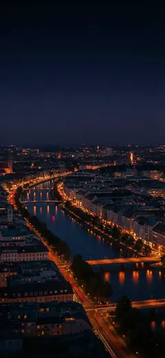 München Skyline Nacht Dark Mode