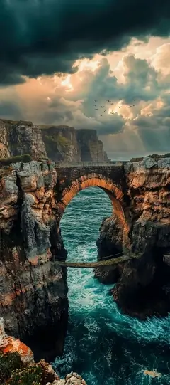 natürliche felsenbrücke über dem meer als natur hintergrundbilder und kostenlose hintergrundbilder 4k für iphone.