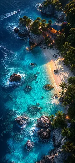 tropischer strand bei nacht mit türkisblauem wasser als sommer hintergrundbilder und kostenlose hintergrundbilder 4k für iphone.