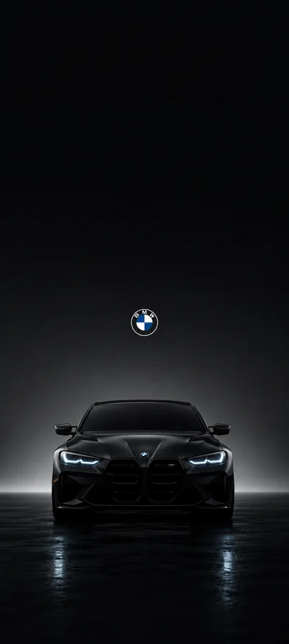 schwarzer bmw m4 in dunkler studio-umgebung als bmw hintergrundbilder und schöne hintergrundbilder in 4k.