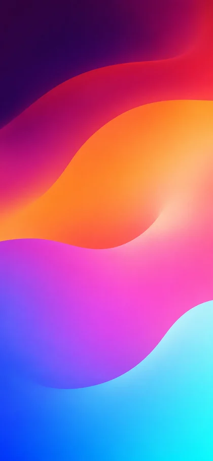 buntes abstraktes hintergrundbild mit pinken, blauen und orangenen farbverläufen als moderne iphone hintergrundbilder in 4k.