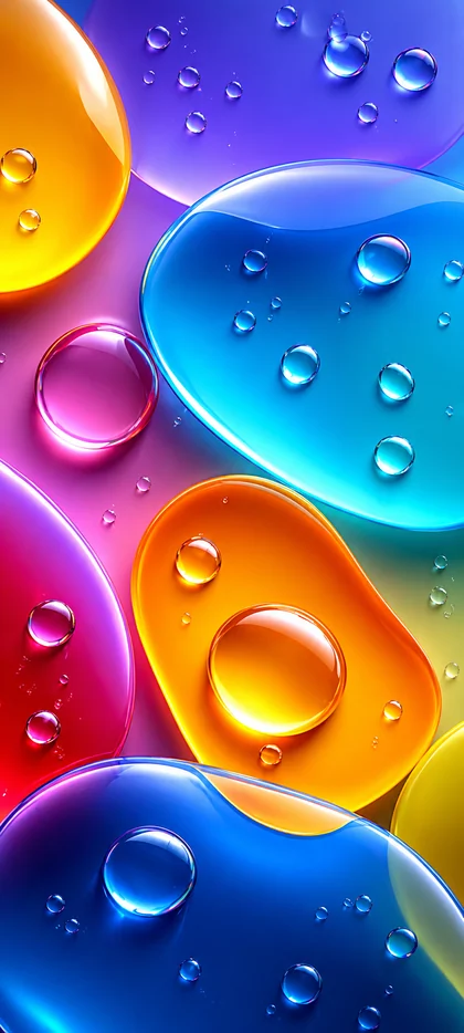 originales iphone wallpaper mit bunten formen und wassertröpfchen als kostenlose hintergrundbilder 4k und iphone hintergrundbilder.