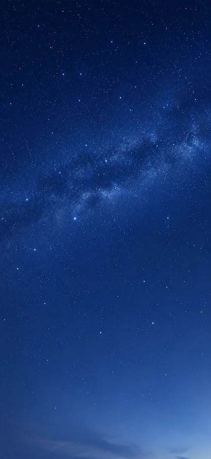dunkler sternenhimmel mit milchstraße und blauem nachthimmel als ruhige iphone hintergrundbilder und galaxy hintergrundbilder in 4k.