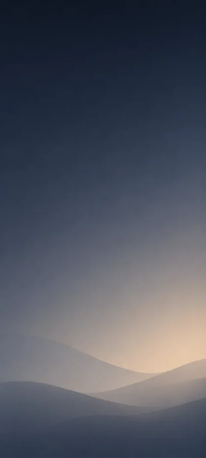 Minimalistisches WhatsApp Hintergrundbild mit dunklem Farbverlauf und sanften Landschaftsformen für iPhone und Android