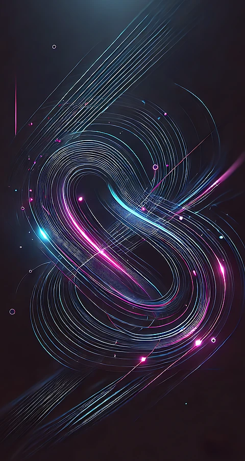 AMOLED Neon Hintergrundbild – Futuristisches 4K Handy Wallpaper