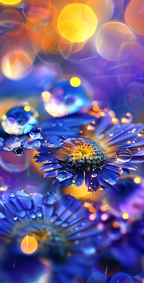 Blaue Zauberblumen Wallpaper