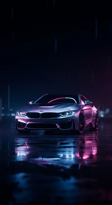 BMW Wallpaper 4K – Mystischer BMW bei Nacht für Handy & iPhone