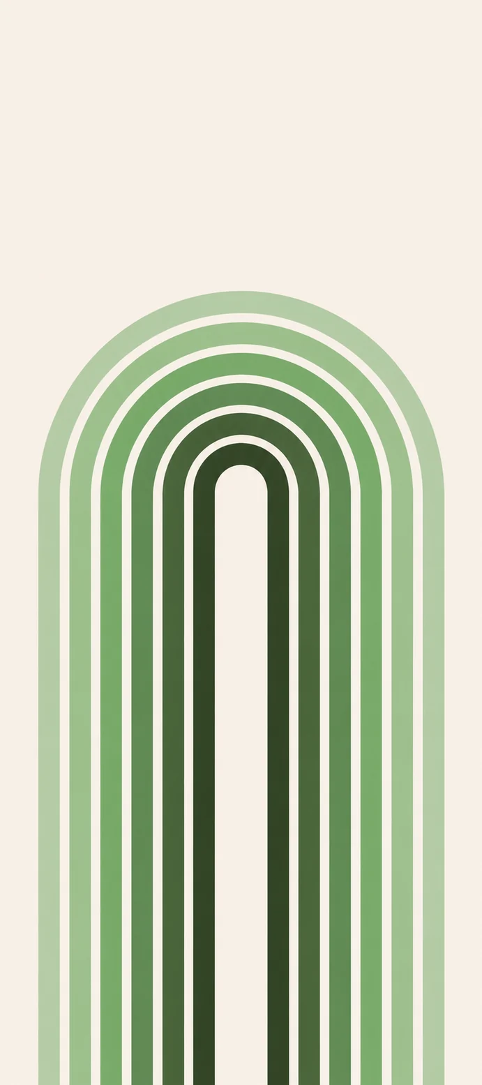 Cleane Hintergrundbilder – Minimalistische grüne Linien für dein Smartphone