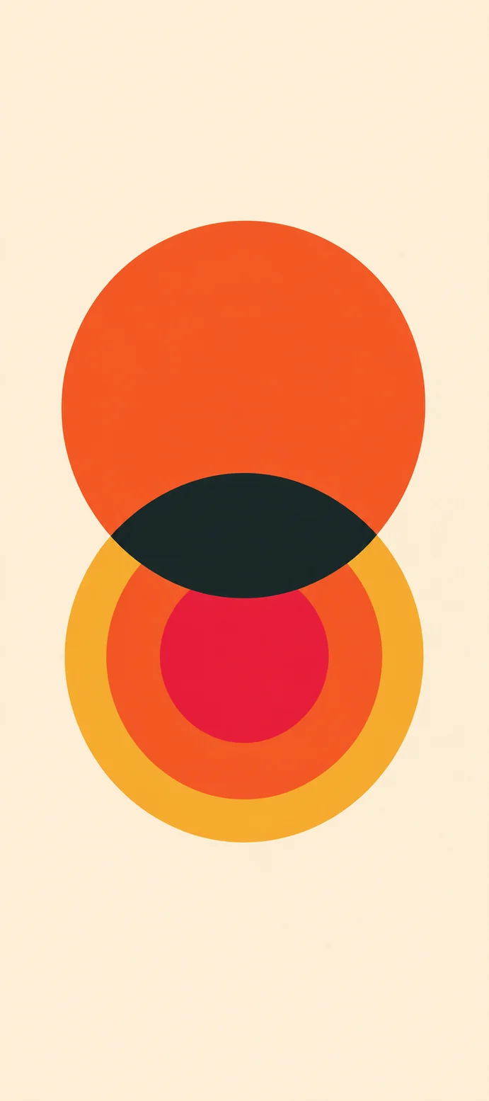 Cleane Hintergrundbilder – Minimalistische Kreise in warmen Farben