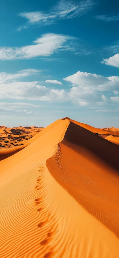 Minimalistisches Handy Hintergrundbild: Wüstenlandschaft Sahara Style