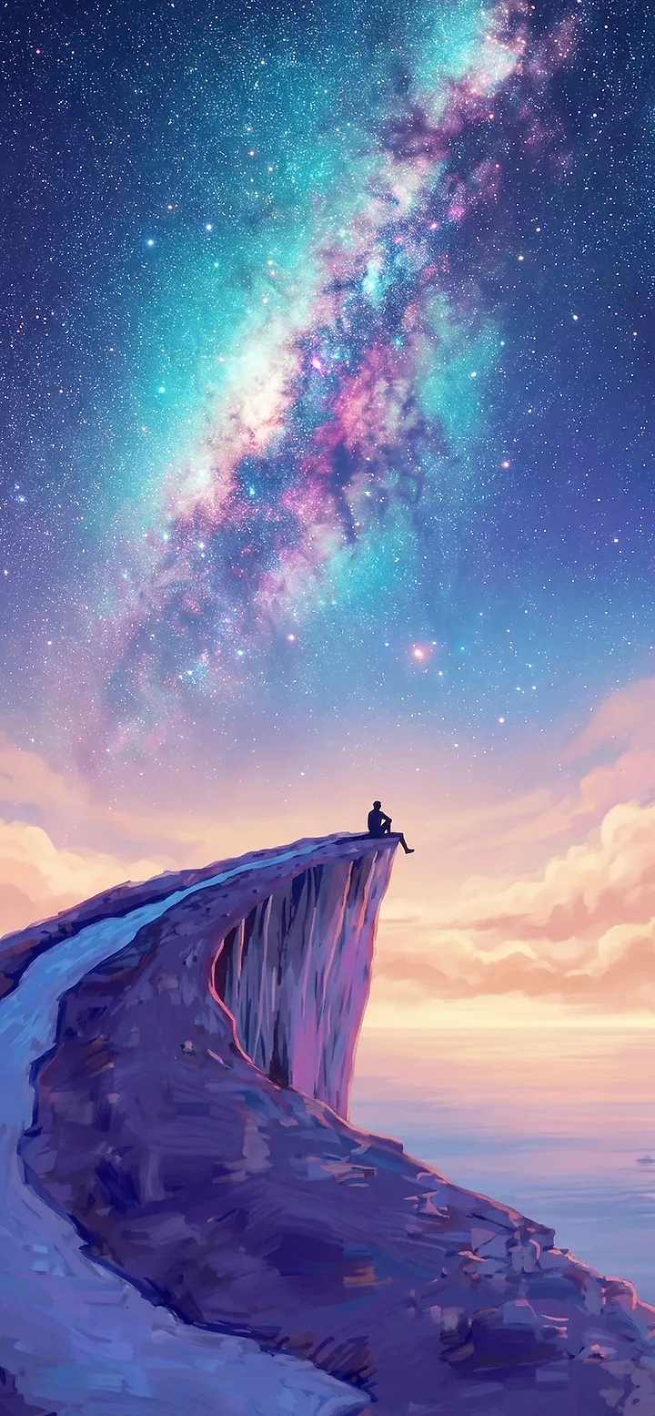 Epischer Sternenhimmel & Galaxie: Handy Hintergrundbild für iPhone 15