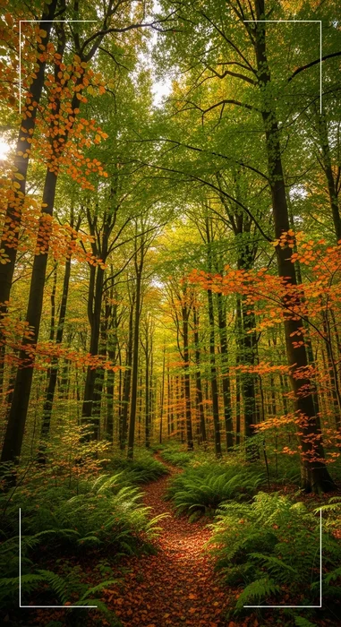Herbstwald Hintergrundbilder – kostenlose 4K Handy Hintergründe mit Blättern und Bäumen
