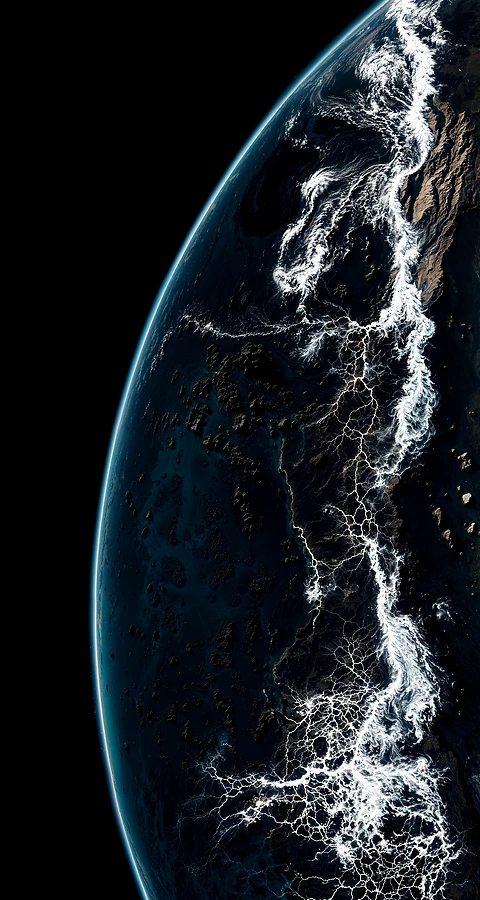 Hintergrundbilder iPhone 4K – Erde aus dem All Wallpaper (Ultra HD)
