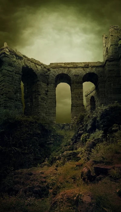 Historische geheimnisvolle Burg als iPhone Hintergrundbild