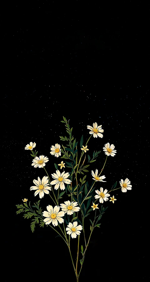 iPhone Hintergrundbilder 4K – Minimalistische Blumen Natur Wallpaper