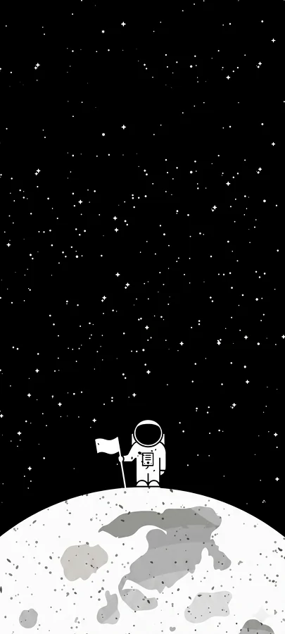 Minimal Astronaut Schwarz Hintergrundbild – Space AMOLED Wallpaper