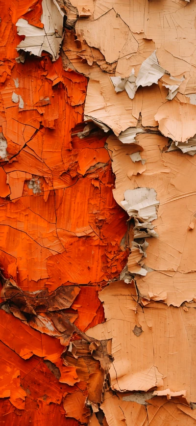 Orangefarbenes abstraktes iPhone 17 Wallpaper mit strukturierter Oberfläche