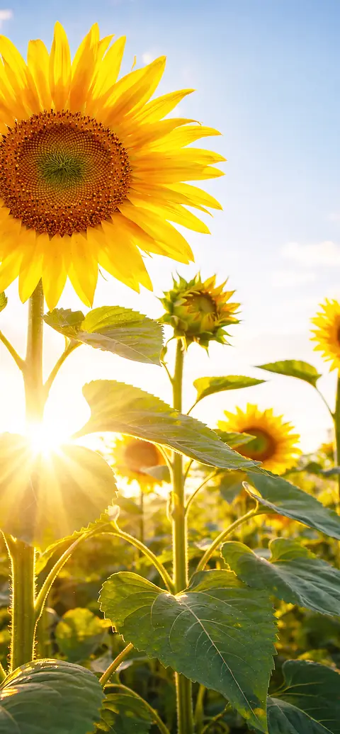 Sonnenblumen Hintergrund Handy – 4K Wallpaper