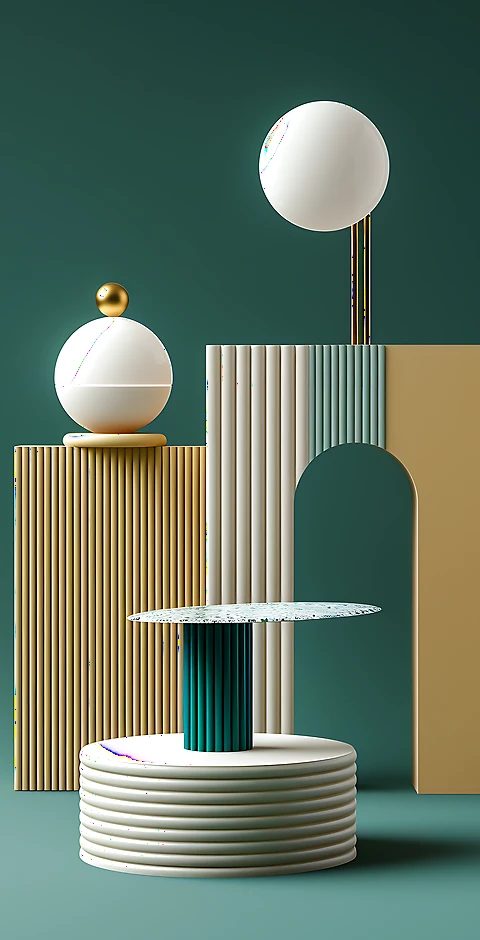 Ästhetische 3D Geometrie – Handy Hintergrundbilder & 4K Wallpaper