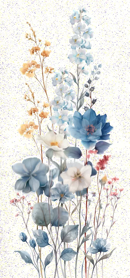 Ästhetische Blaue Blumen Hintergrundbilder fürs Handy | Hinterbild