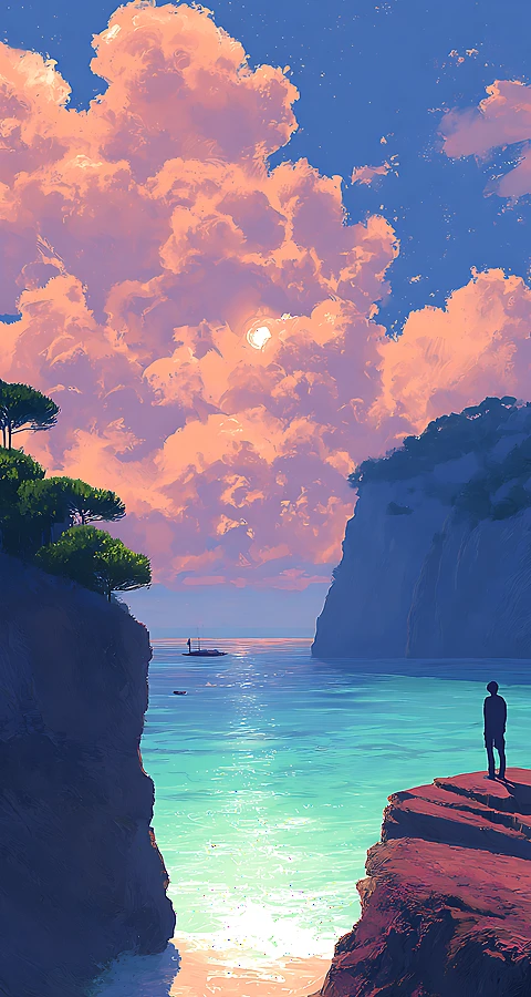 Traumhafte Landschaft Wallpaper – Ästhetisches Handy Hintergrundbild in 4K