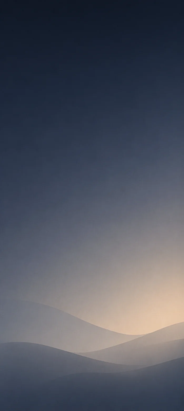 Minimalistisches WhatsApp Hintergrundbild mit dunklem Farbverlauf und sanften Landschaftsformen für iPhone und Android