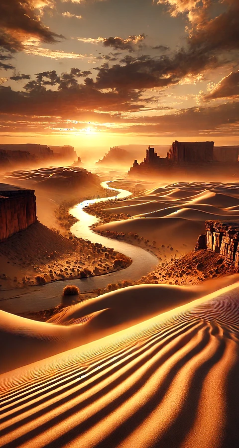 Wüste Hintergrundbilder 4K – Sonnenuntergang Natur Wallpaper
