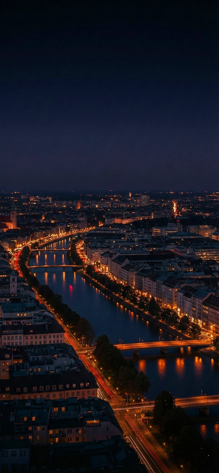 München Skyline Nacht Dark Mode