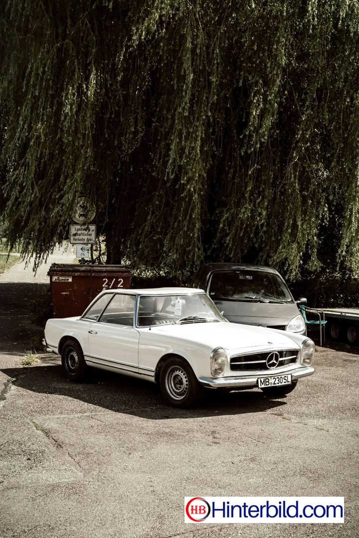 Weißer Klassischer Mercedes